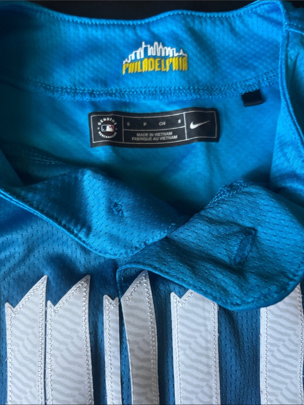 Nike Kids Blue city connect "PHILLY" Baseball Jersey trea Turner - Picture 2 of 4